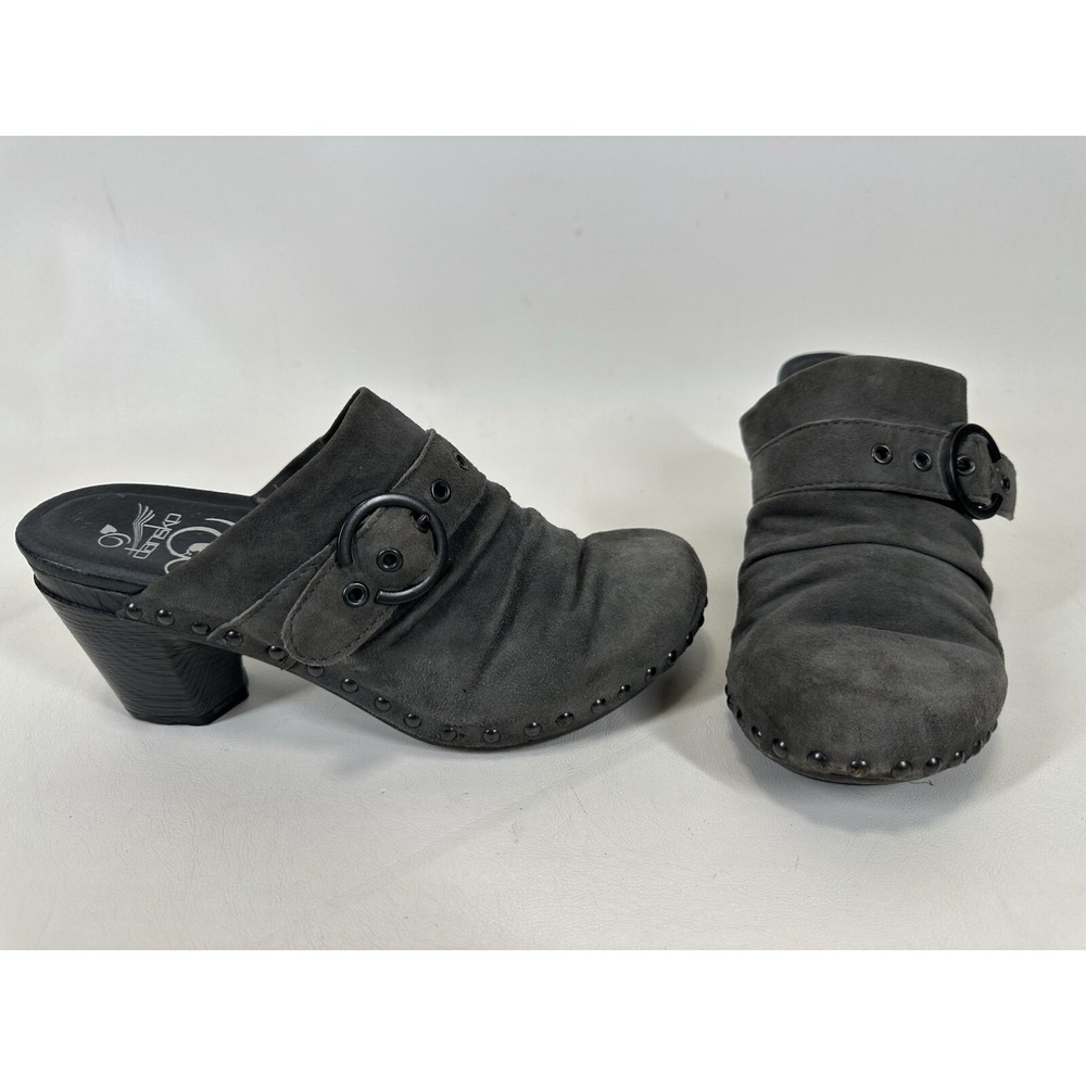 Dansko Nadine Shoes Women's EU 38 US 7.5-8 Gray  Platform Heel Mules‎ Suede